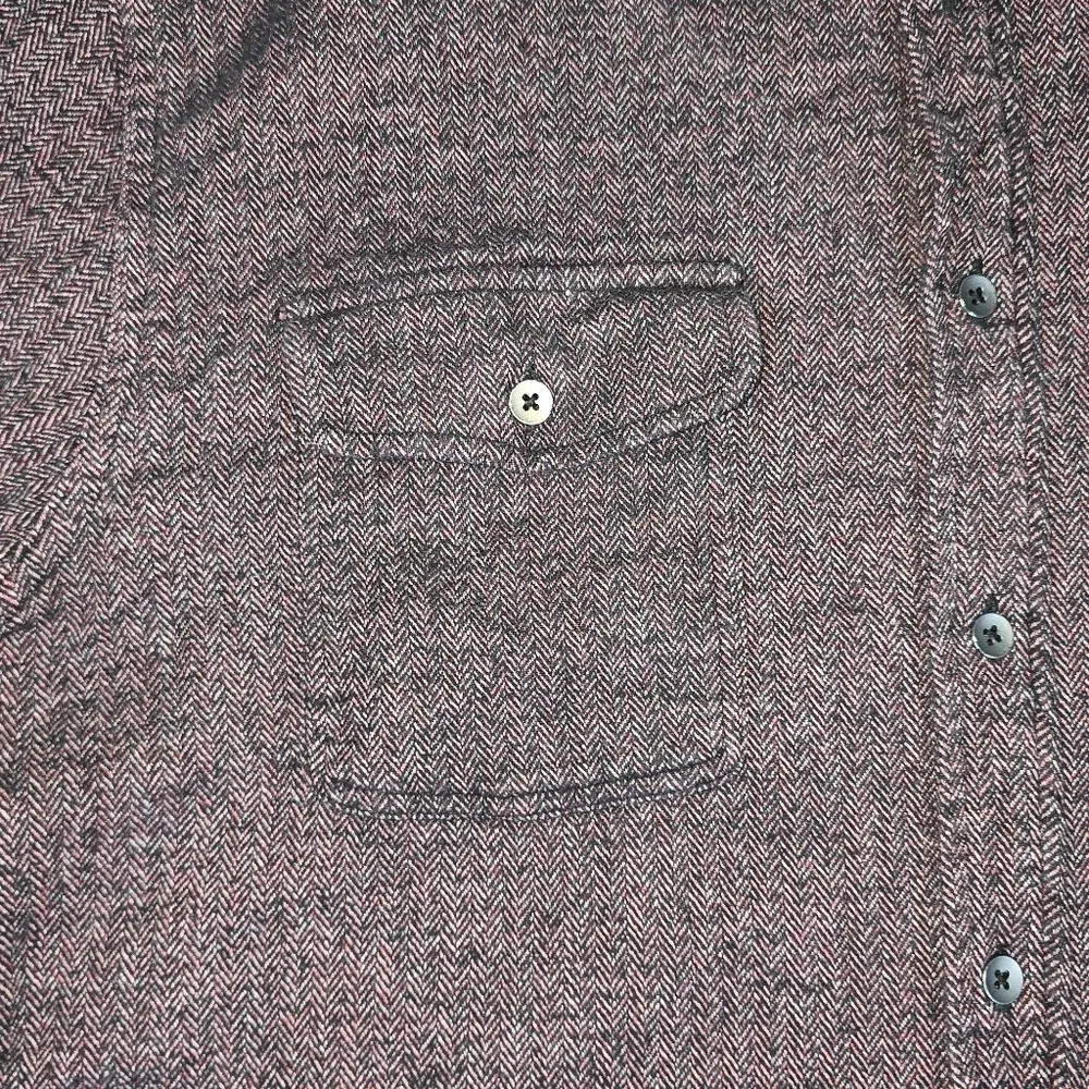 Flag & Anthem | 98% Cotton Micro Herringbone Button Down Casual Mens Shirt - Picture 5 of 15